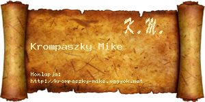 Krompaszky Mike névjegykártya
